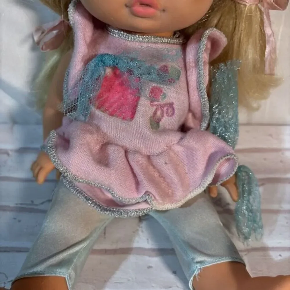 Vintage 1988 Mattel Lil‎ Miss Makeup Doll Long Blonde Hair Blue Eyes  Vtg Little